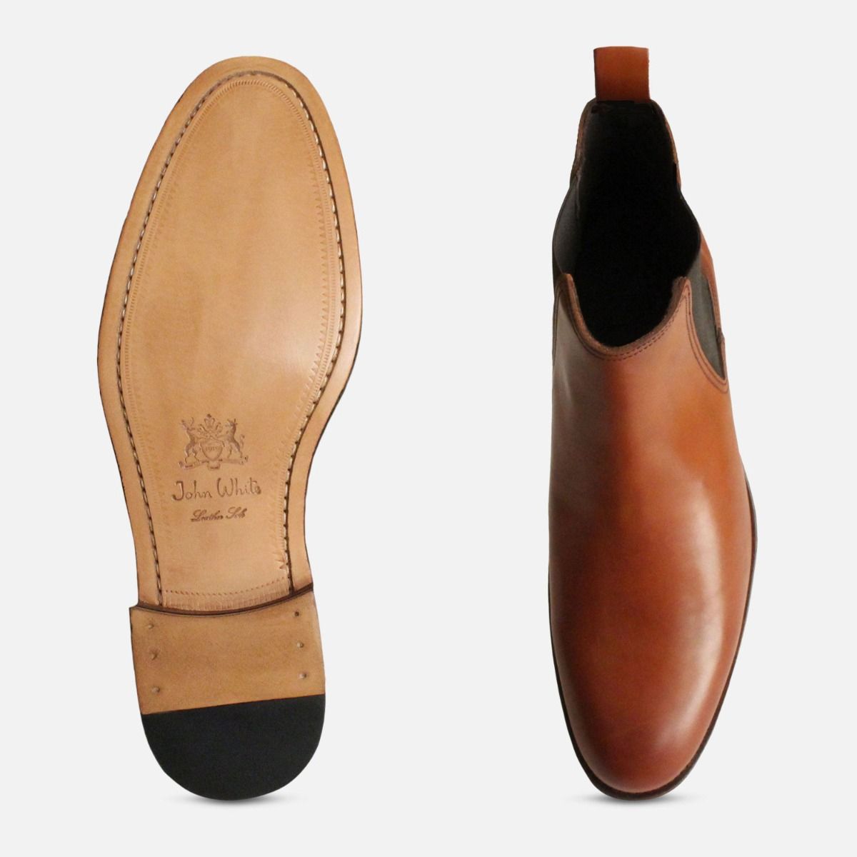 Light Brown John White Chelsea Boot Leather Sole