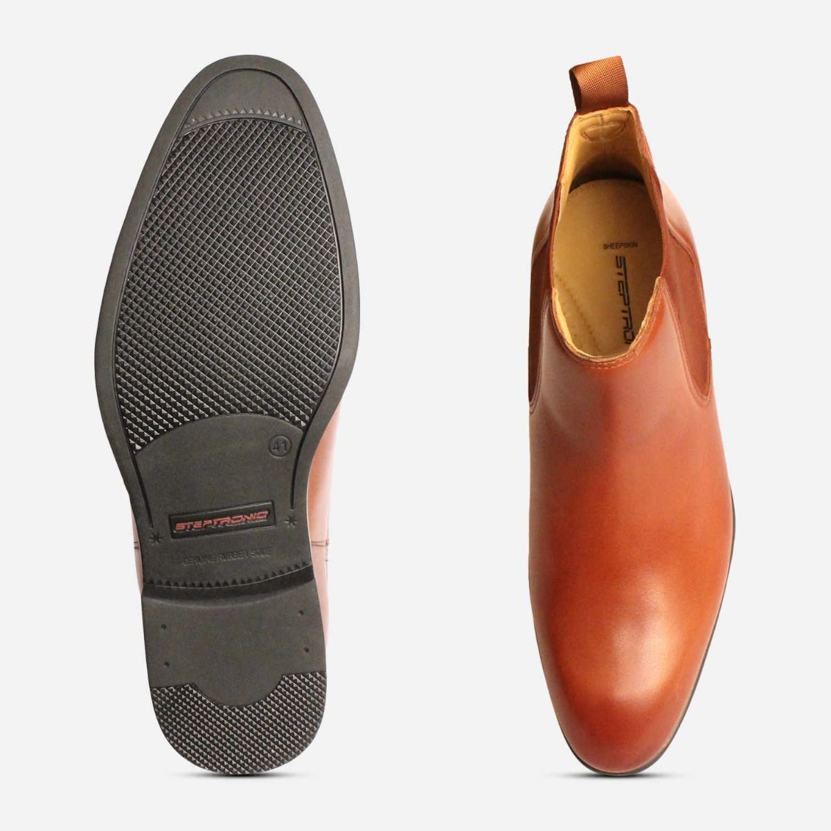 Steptronic Designer Light Brown Comfort Chelsea Boots