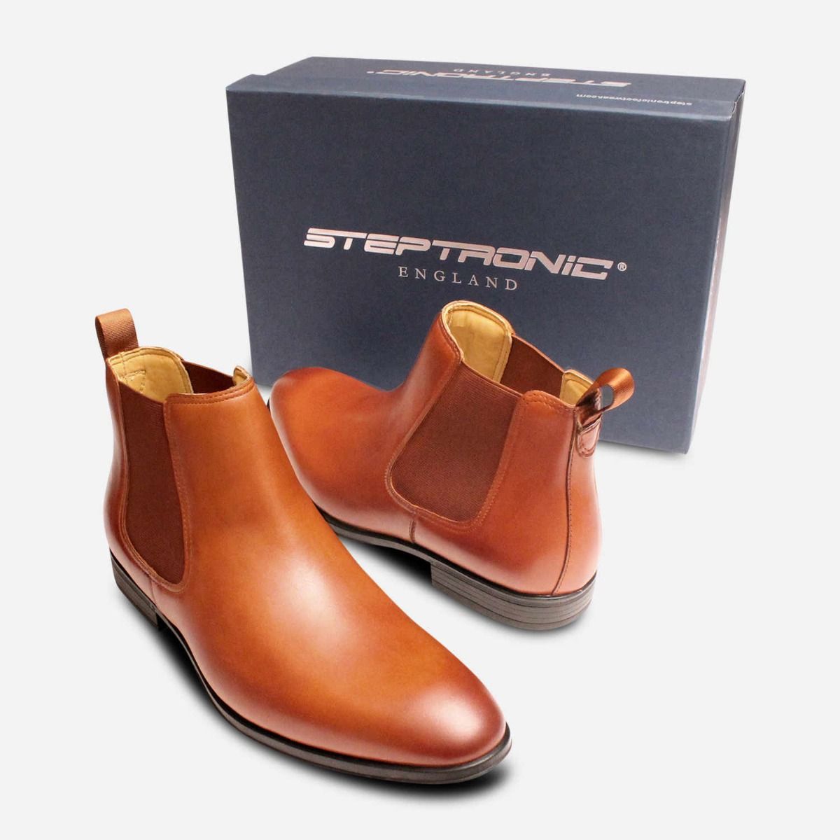 Steptronic Designer Light Brown Comfort Chelsea Boots