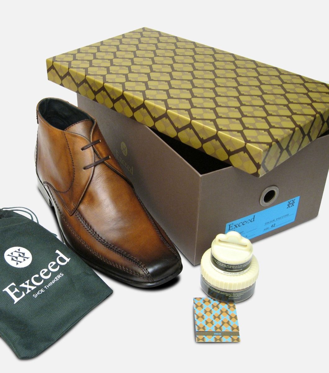 Exceed Tan Chukka Boots for Men UK