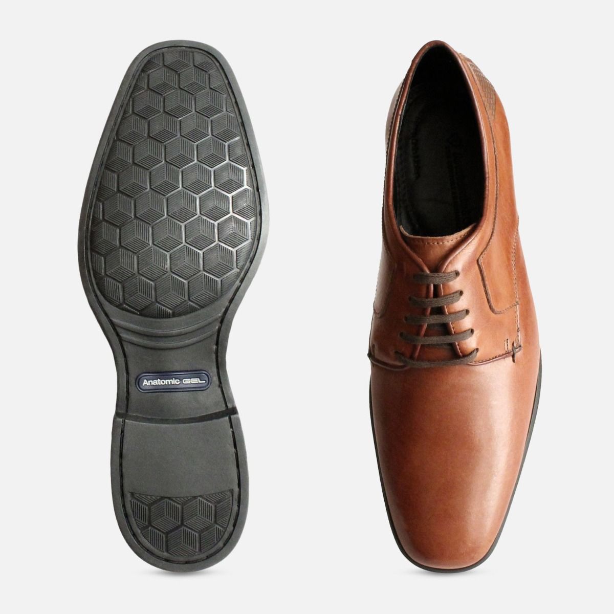 Formal Anatomic Tan Brown Lace Up Shoes