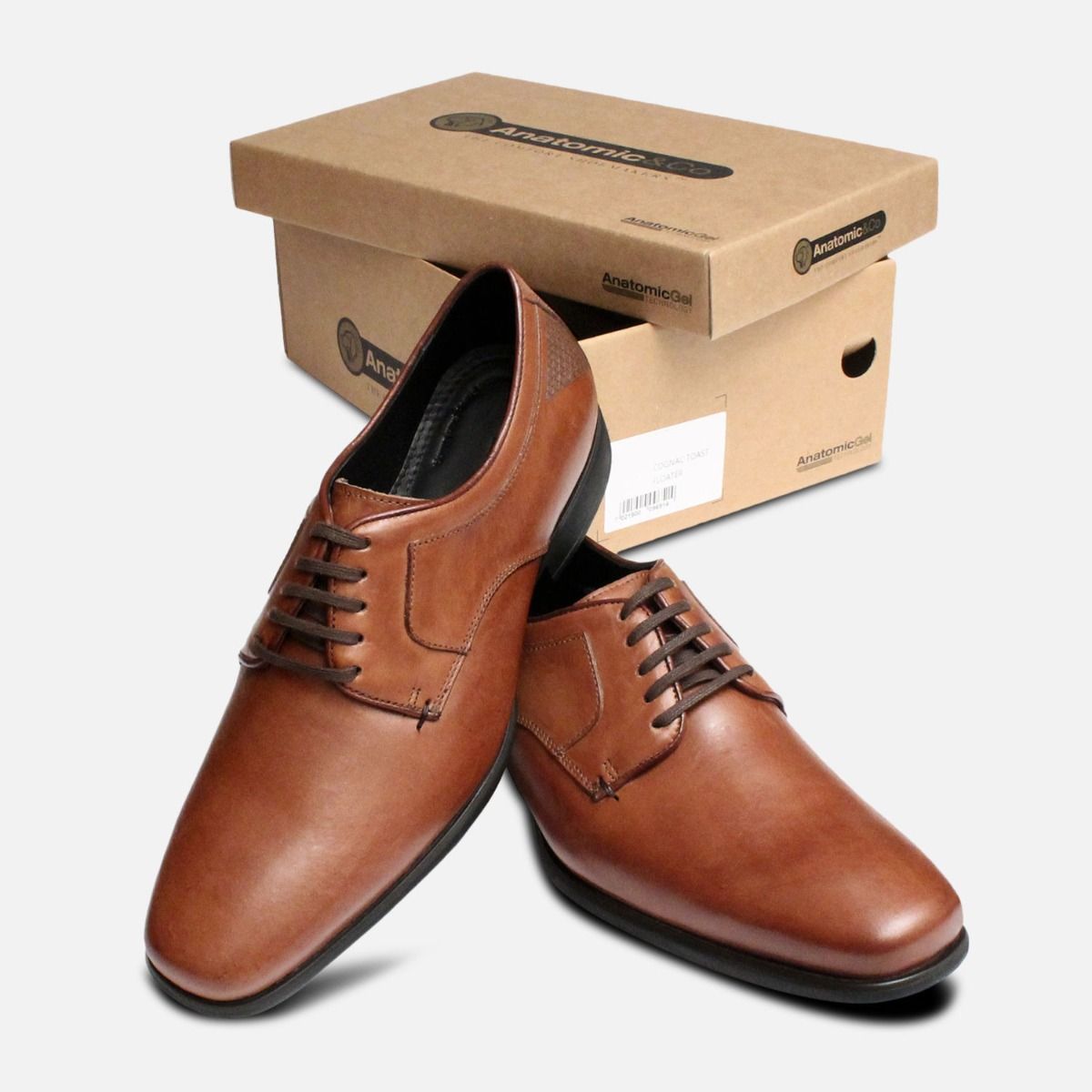 Formal Anatomic Tan Brown Lace Up Shoes