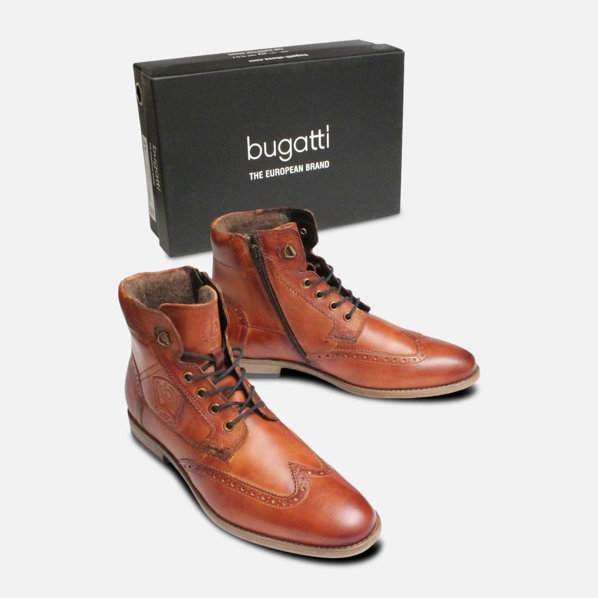 Commander Bugatti High Boots in Antique Tan