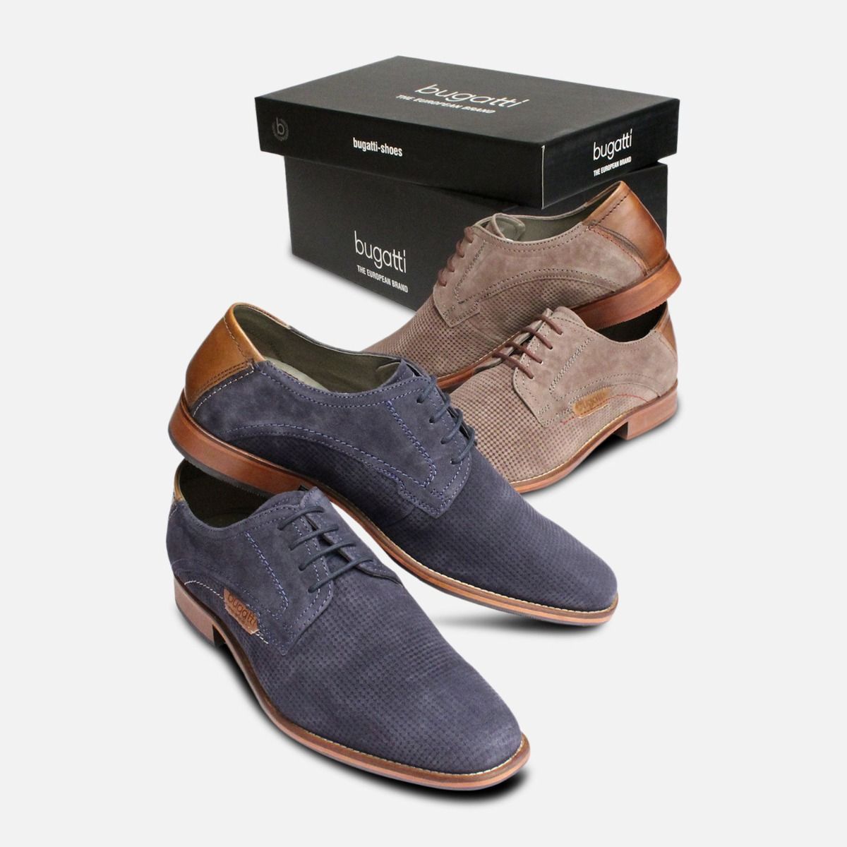 Blue Suede Shoes for Men by Bugatti