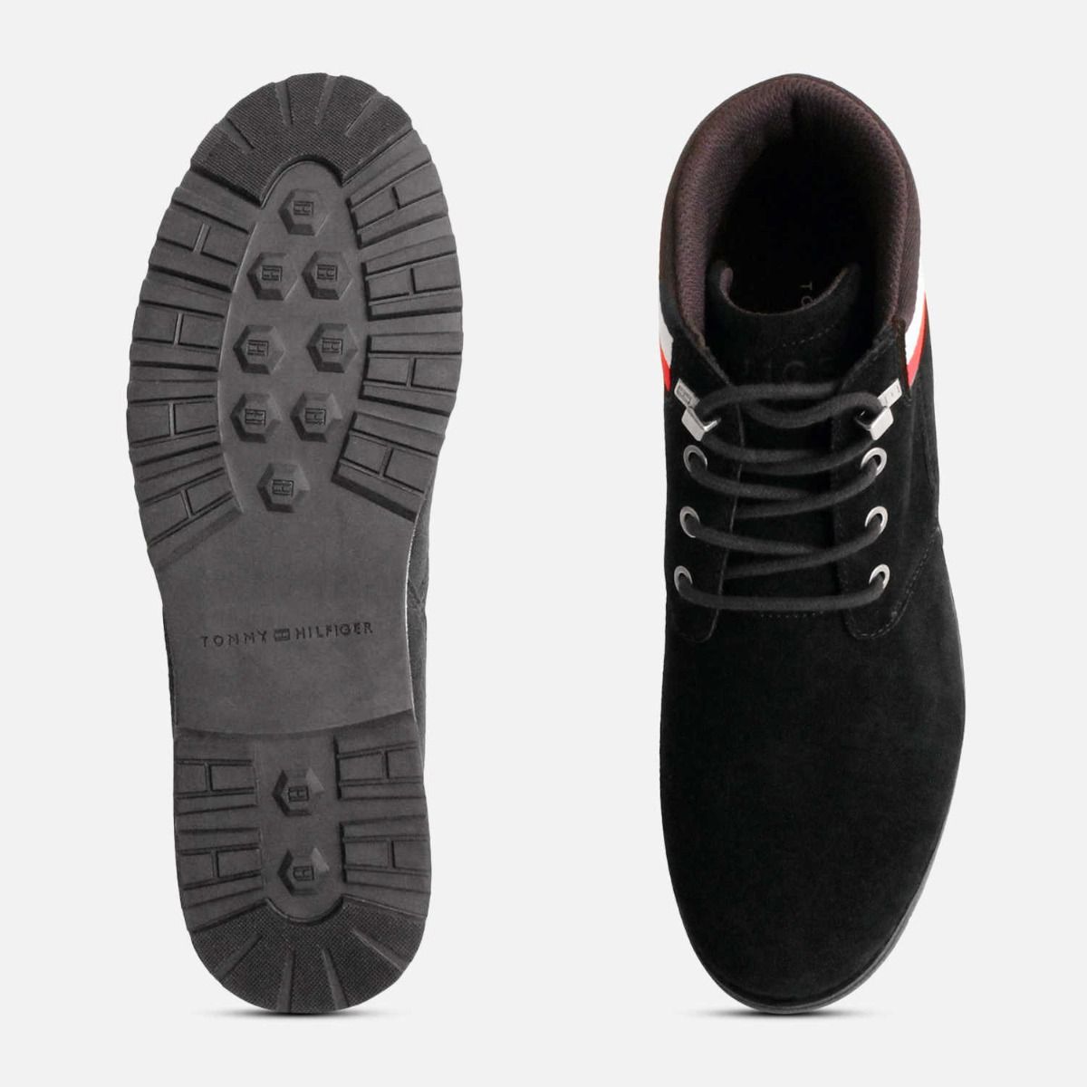 Tommy Hilfiger Jet Black Suede Iconic Chukka Boots