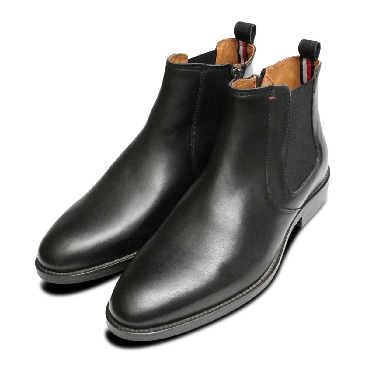 Black Tommy Hilfiger Daytona Dress Chelsea Boots