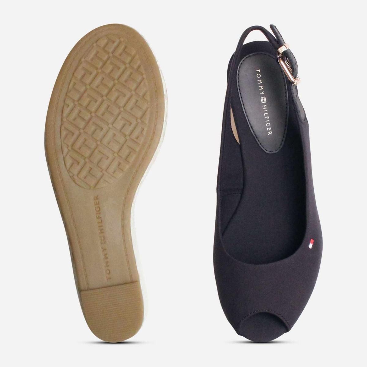 Tommy Hilfiger Elba Navy Blue Womens Wedge Sandals