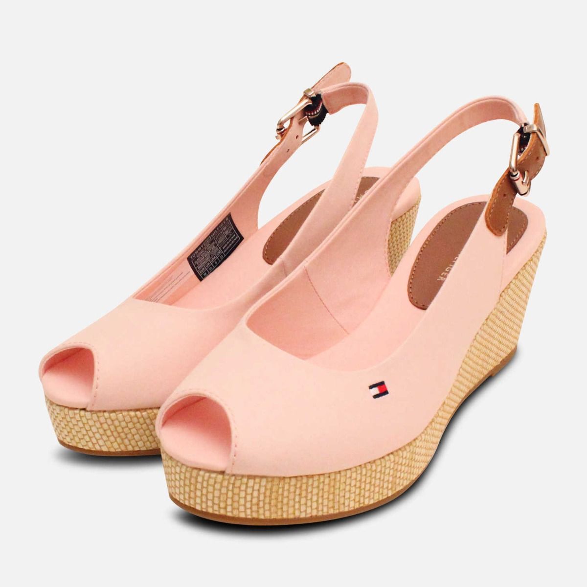Tommy Hilfiger Elba Light Pink Womens Wedge Sandals
