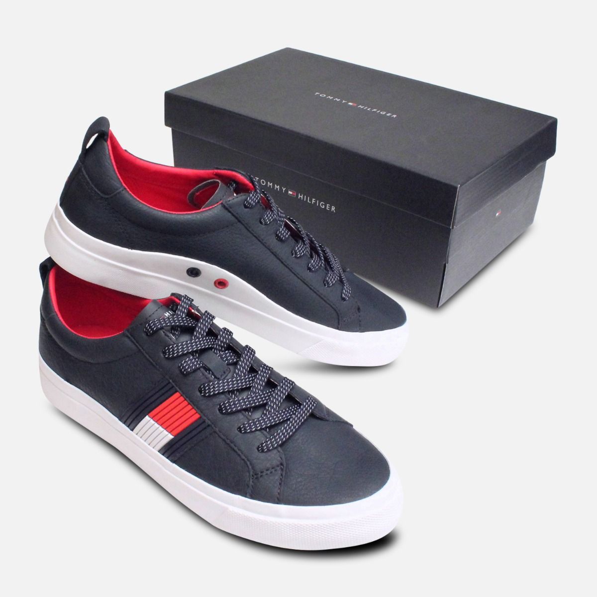 Tommy Hilfiger Flag Detail Sneaker in Midnight Blue