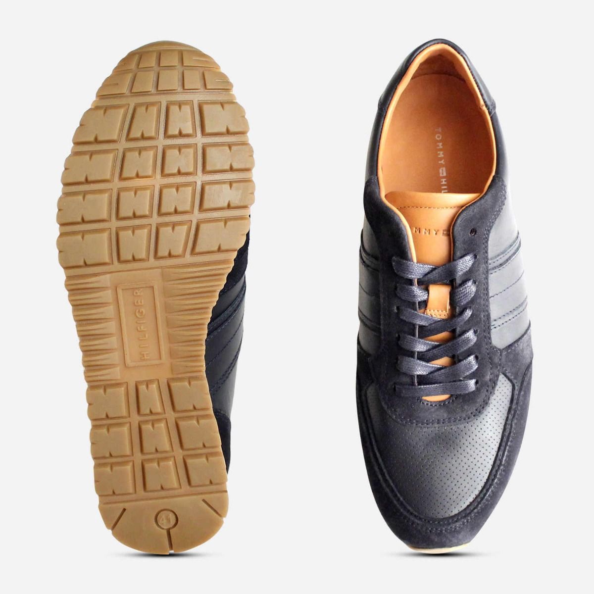 Premium Tommy Hilfiger Navy Blue Lace Up Sneakers