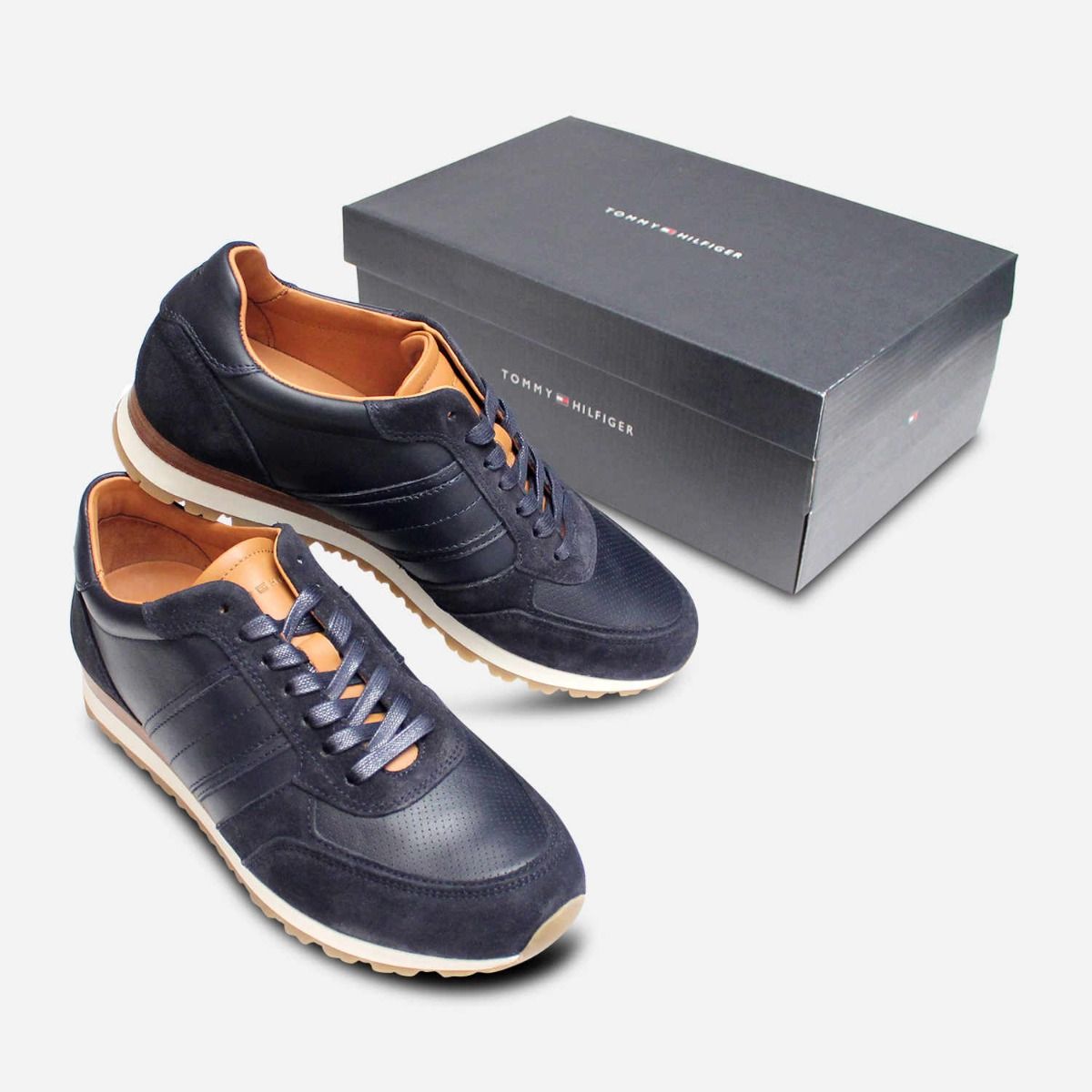 Premium Tommy Hilfiger Navy Blue Lace Up Sneakers