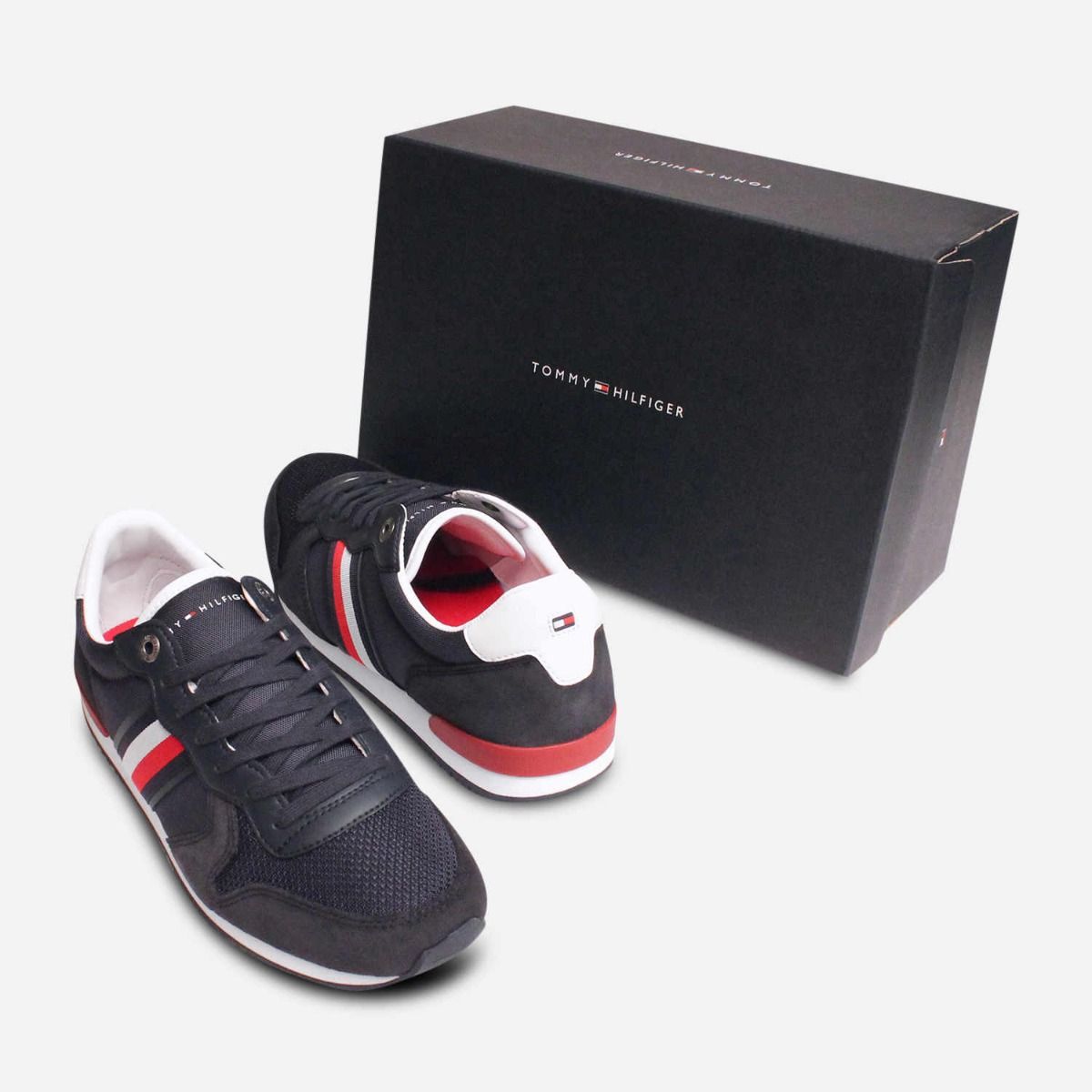 Iconic Tommy Hilfiger Navy Blue Mix Mens Training Shoes