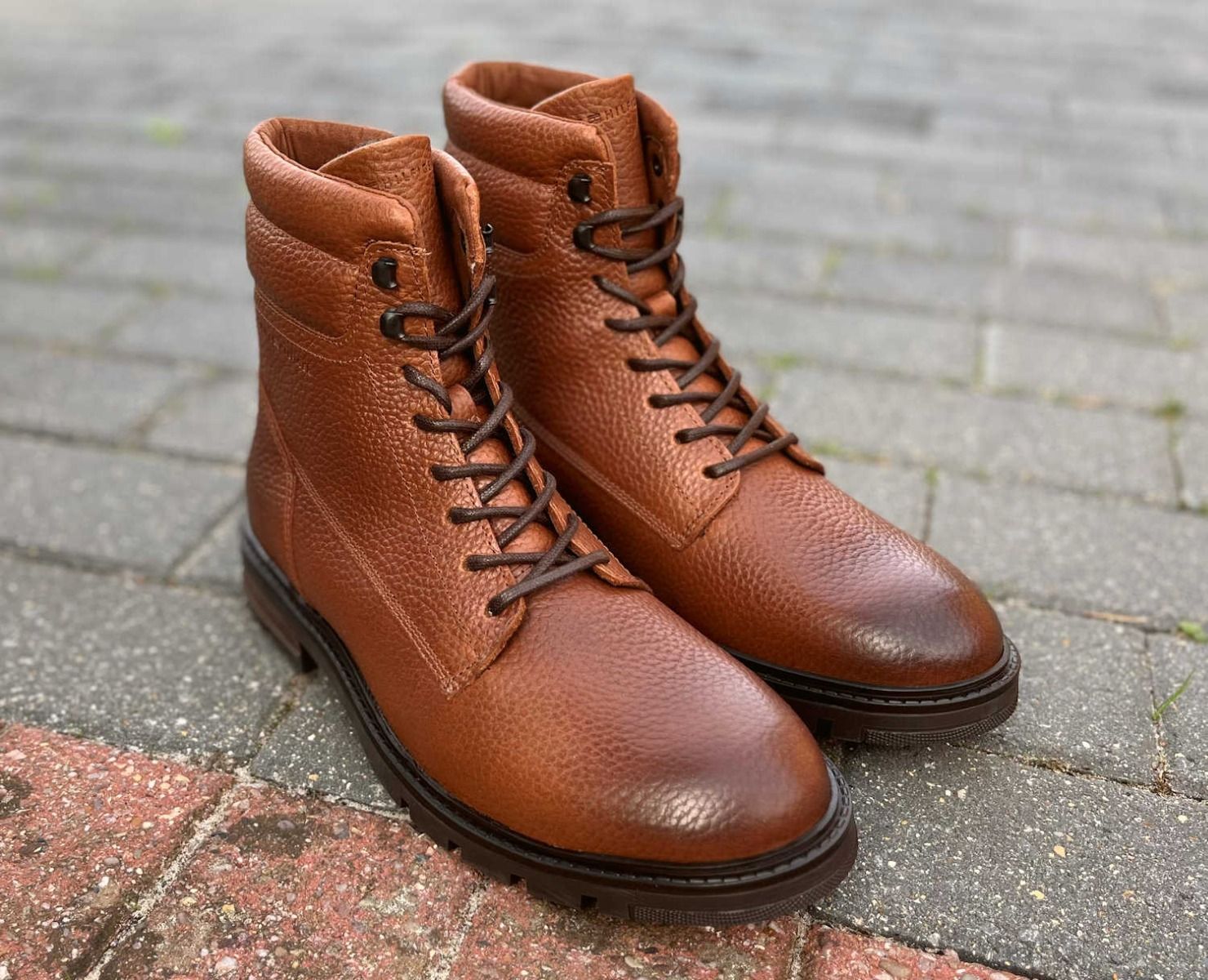 Tommy Hilfiger Brown Leather Men\'s Boots 8.5 Tommy Hilfiger Hyder TMHYDER Mens Brown Leather High Top  main image 4