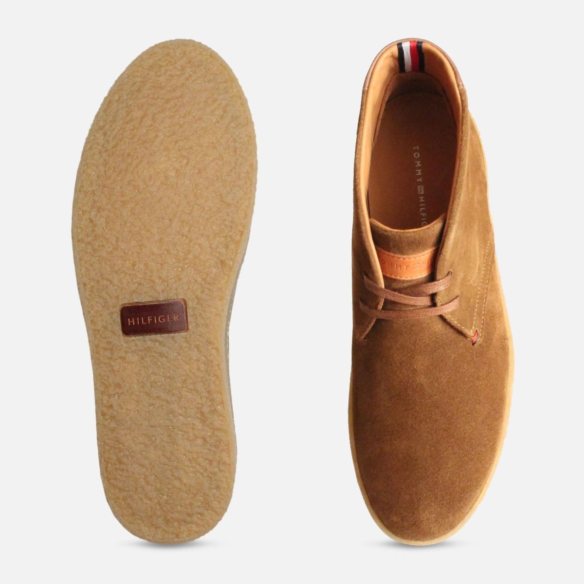 Tobacco Suede Tommy Hilfiger Logan Crepe Sole Boot