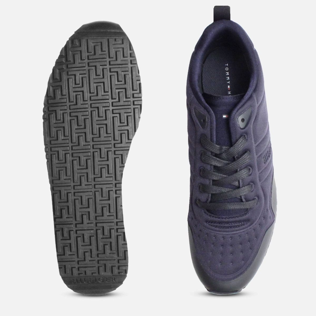 Navy Blue Tommy Hilfiger Neoprene Designer Trainers