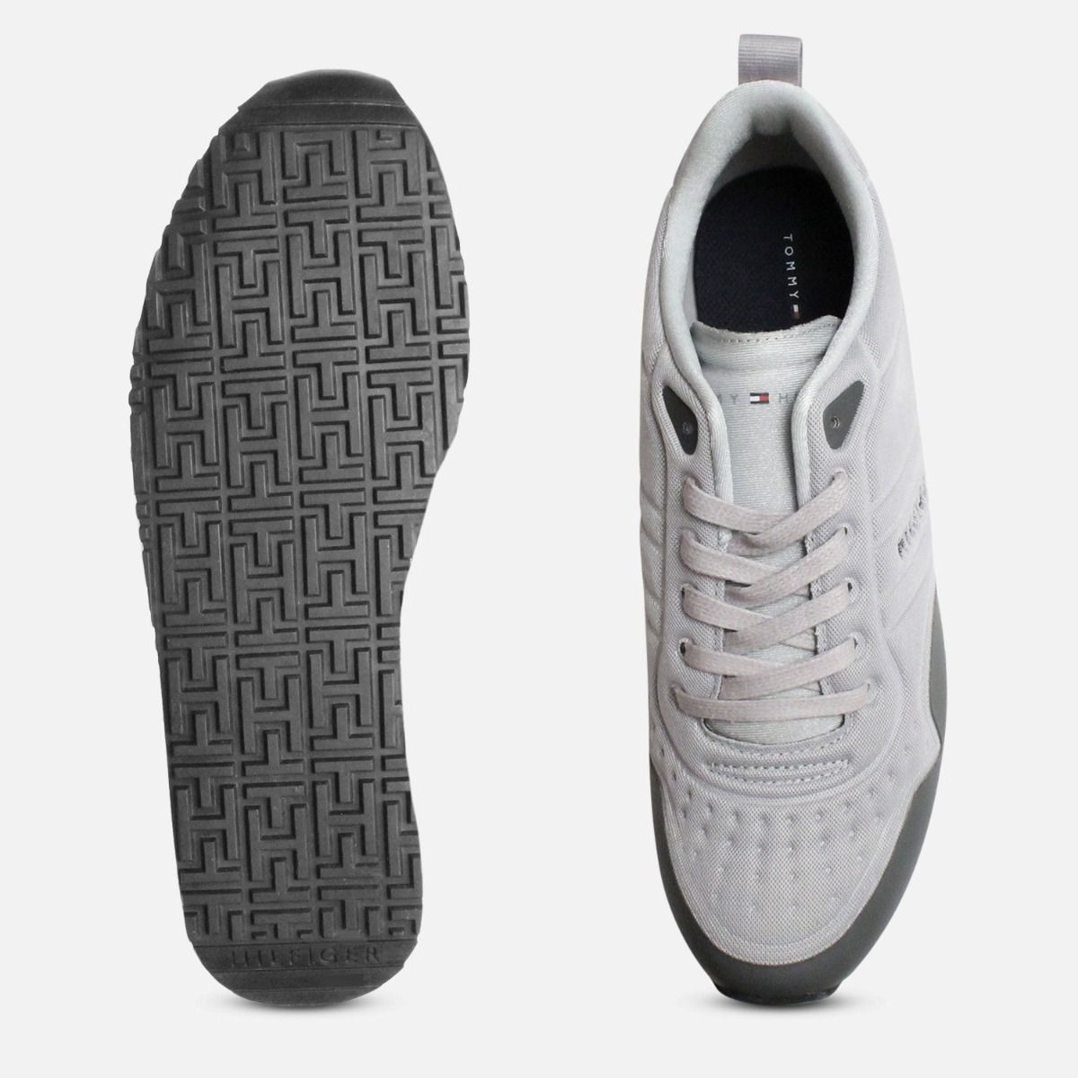 Light Grey Tommy Hilfiger Neoprene Designer Trainers