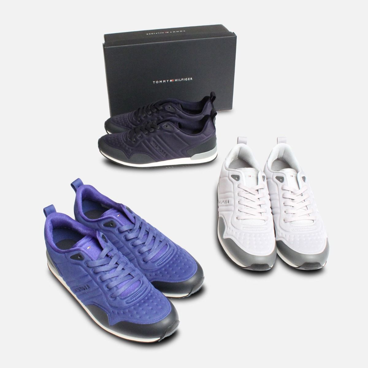 Light Grey Tommy Hilfiger Neoprene Designer Trainers