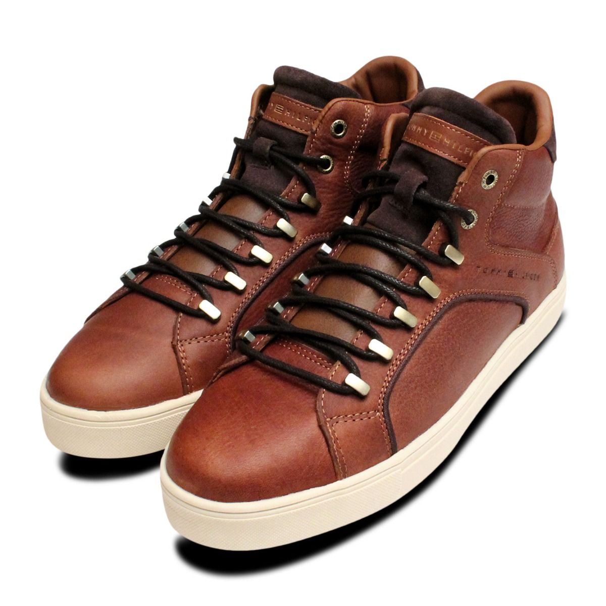 Waxy Brown Tommy Hilfiger Designer Moon Hi Tops display picture 1