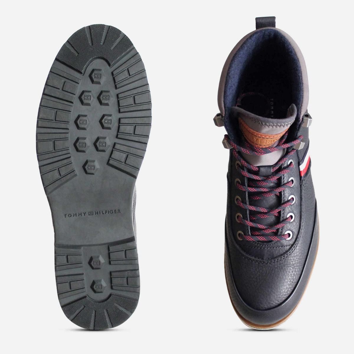 Tommy Hilfiger Luxury Mens Outdoor Boots in Navy Blue