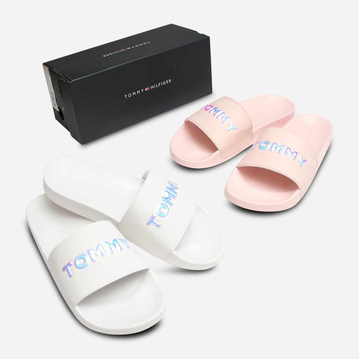 Tommy Hilfiger Iridescent Pink Pool Slide Sandals