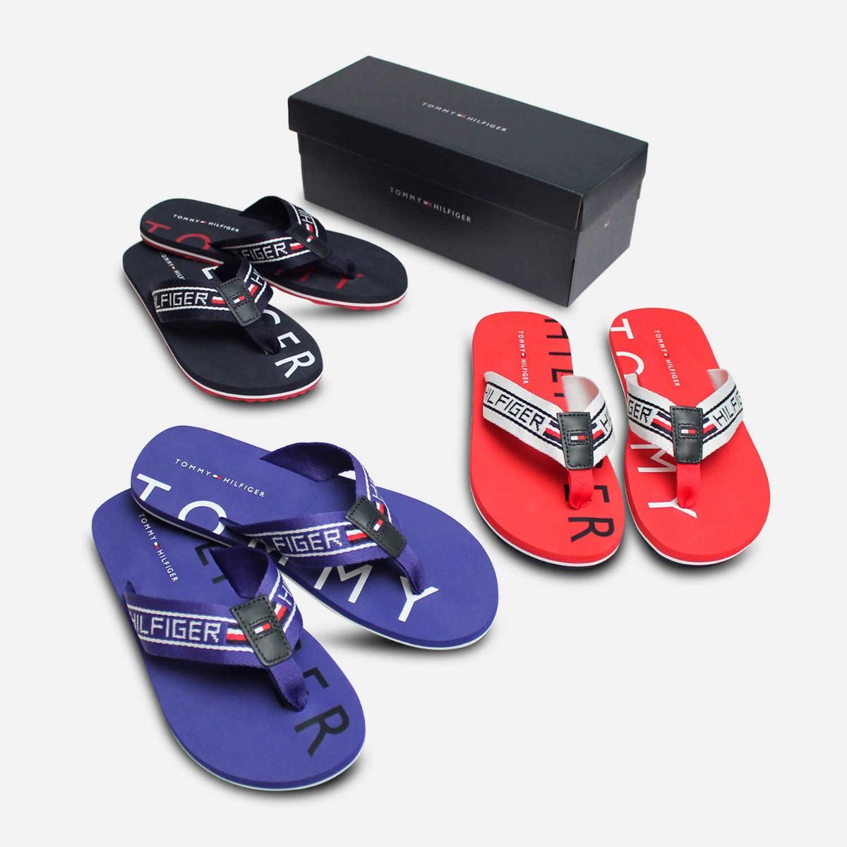 Tommy Hilfiger Tango Red Designer Flip Flop Sandals