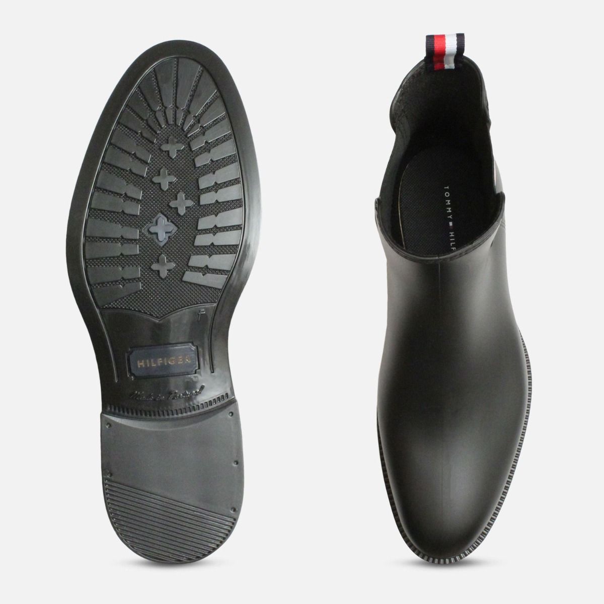 Stream Tommy Hilfiger Black Rubber Chelsea Wellies