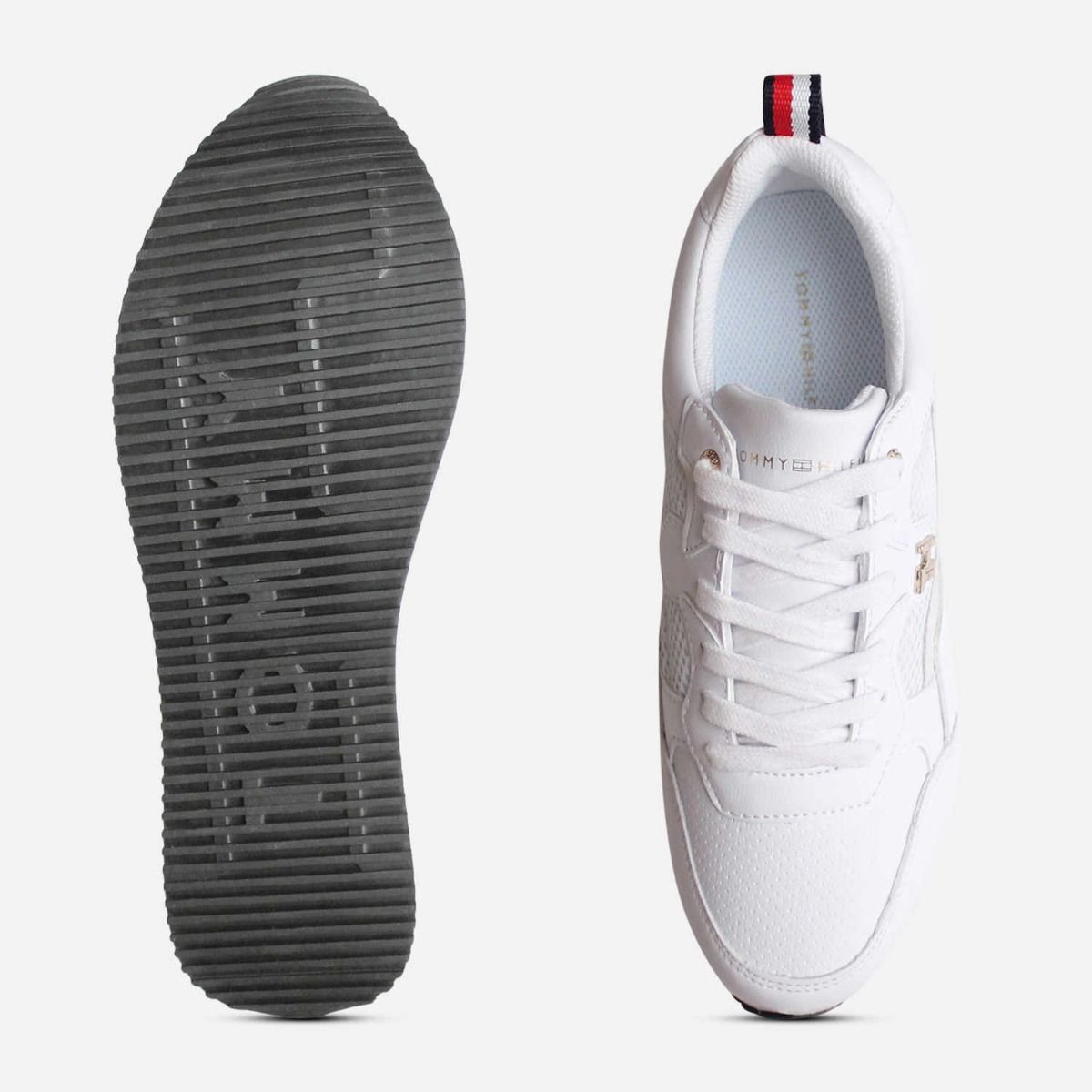 Luxury Tommy Hilfiger White & Gold City Sneaker Shoes