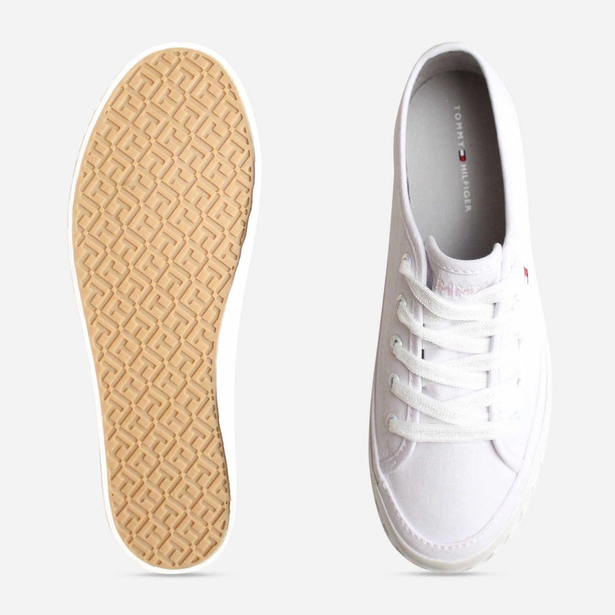 Tommy Hilfiger Chunky Flatform Detail Sneakers in White