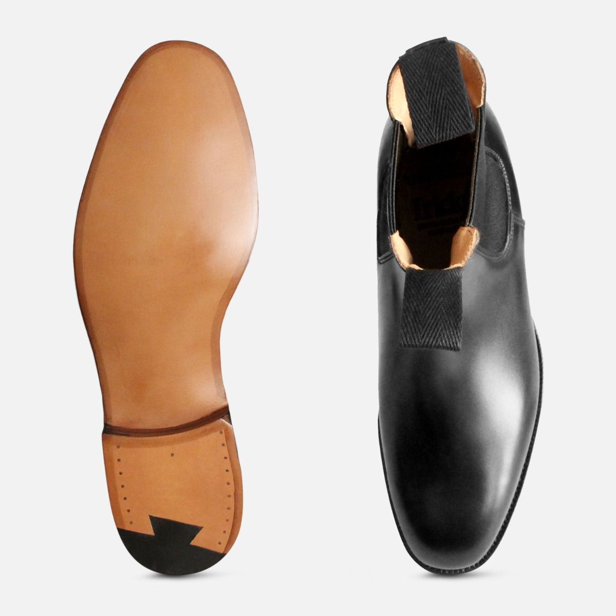 Trickers Black Ladies Lily Elastic Chelsea Boots