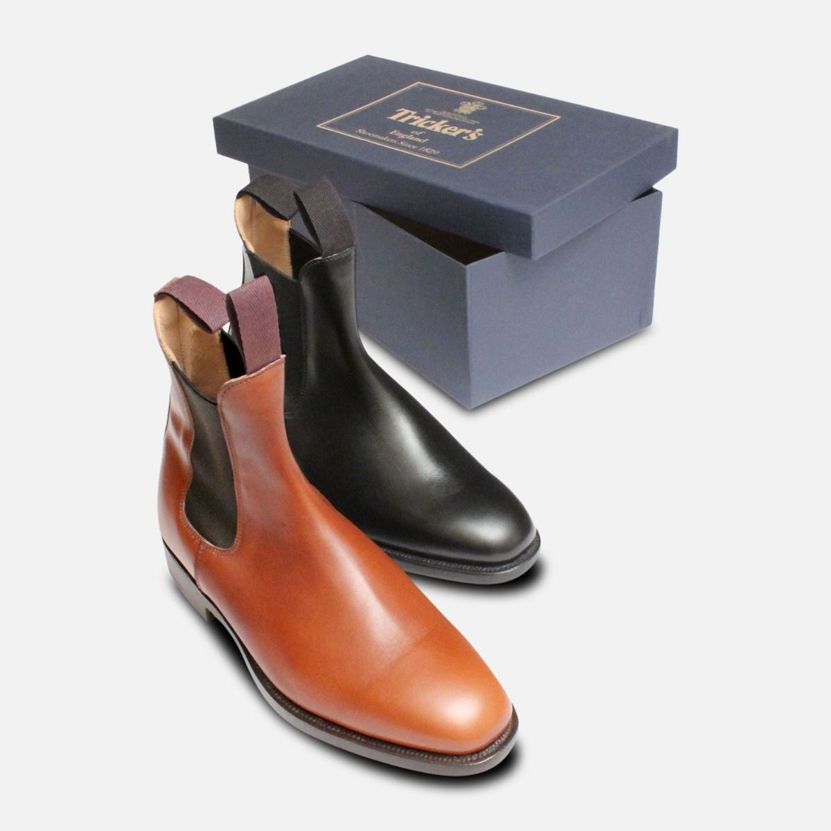 Trickers Black Ladies Lily Elastic Chelsea Boots