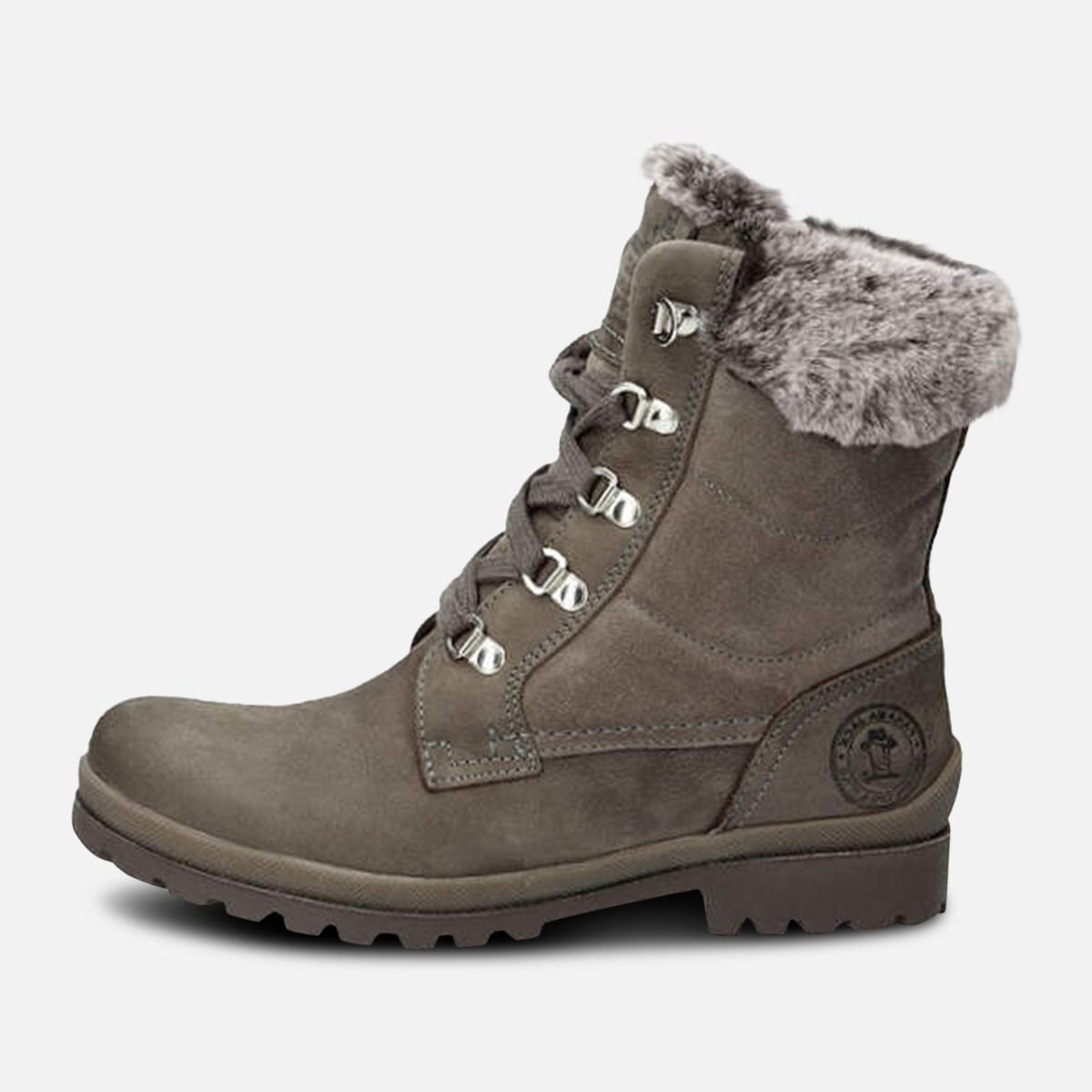 Grey Nubuck & Suede Panama Jack Ladies Boots