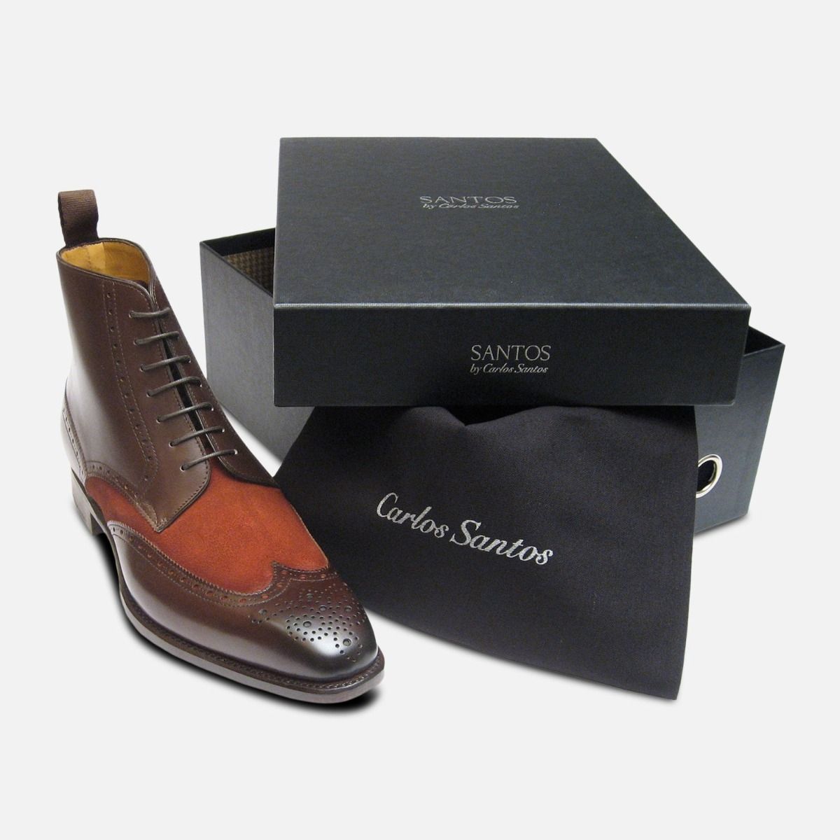 Carlos Santos Brown Laceup Boot