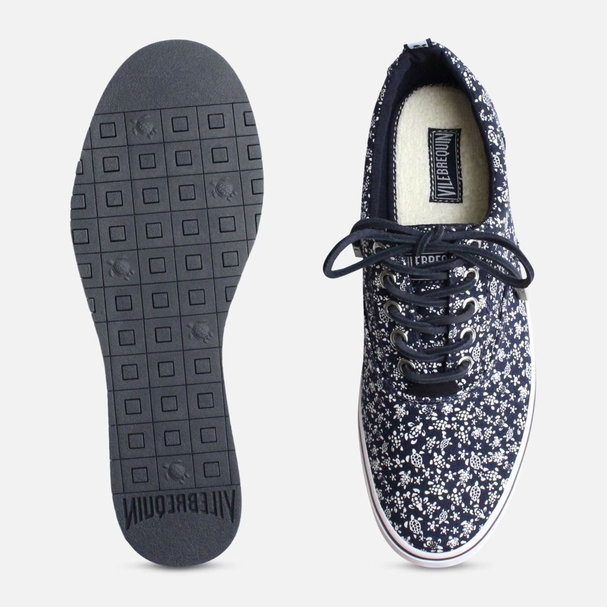 Vilebrequin Mens Navy Blue Turtle Sneakers