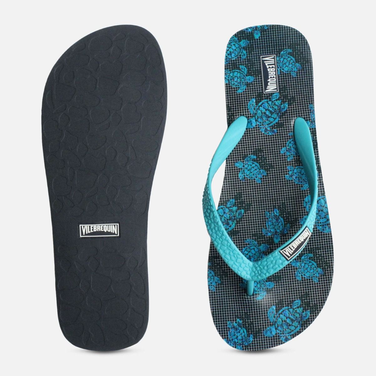 Vilebrequin Designer Turquoise Flip Flops
