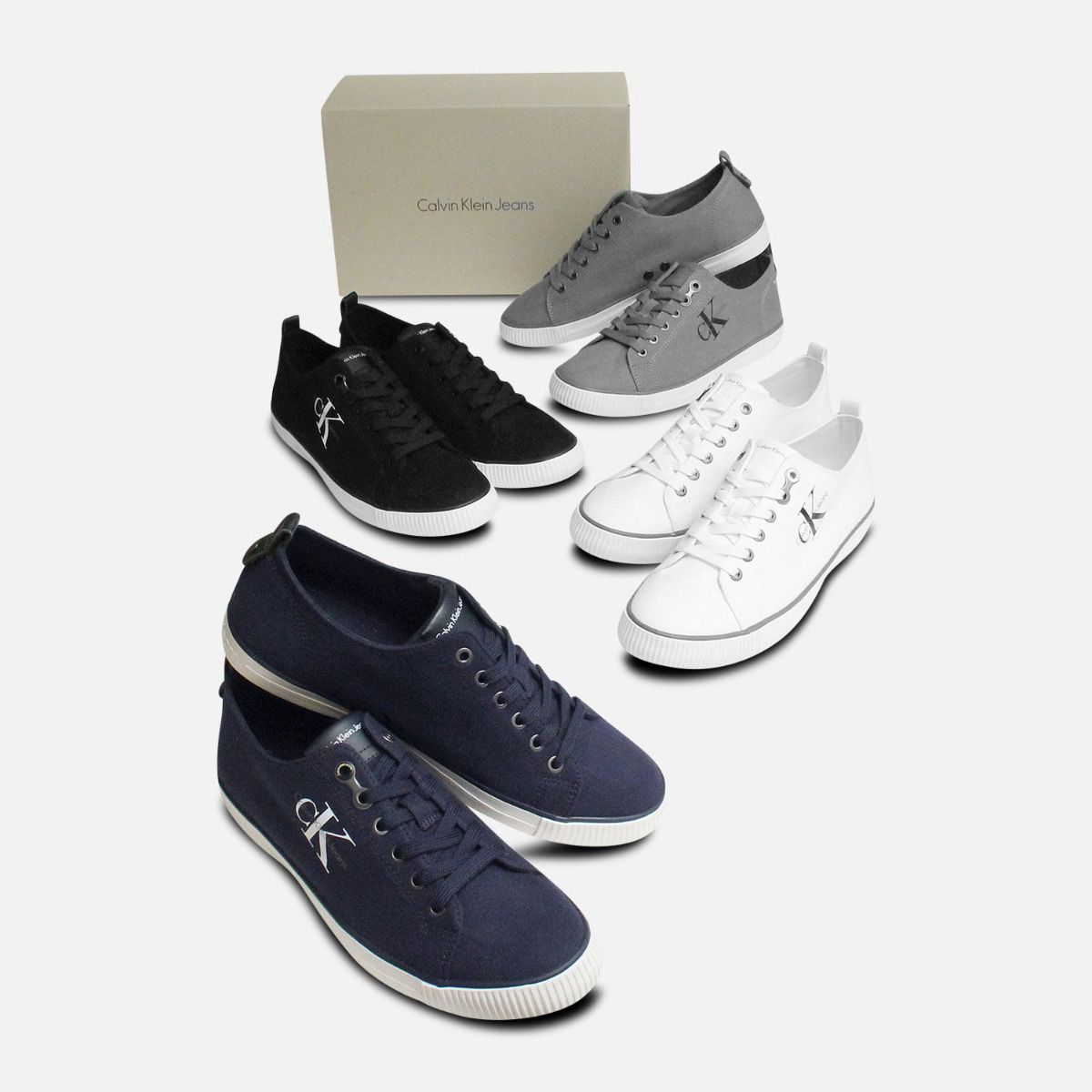 Calvin Klein White Arnold Canvas Cupsoles for Men