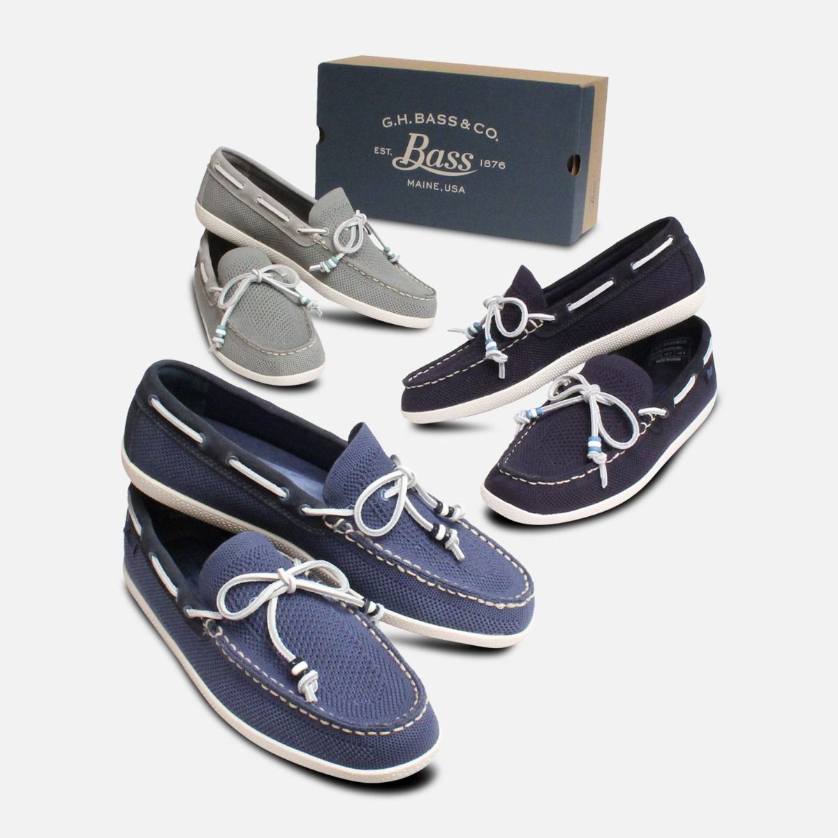 Navy Blue Mens Weave Driver by Bass Shoes