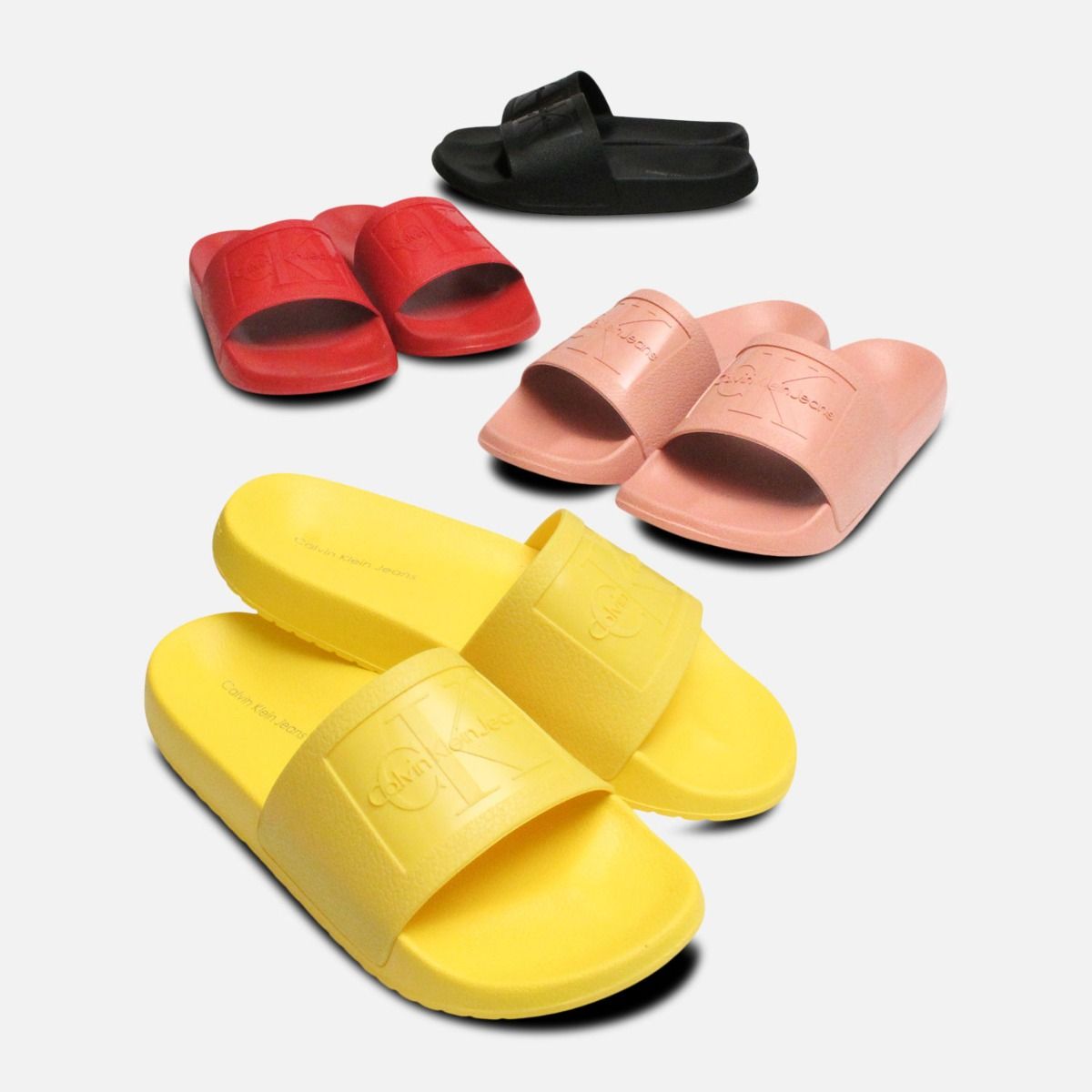 Yellow Jelly Calvin Klein Sandals Christie Slides