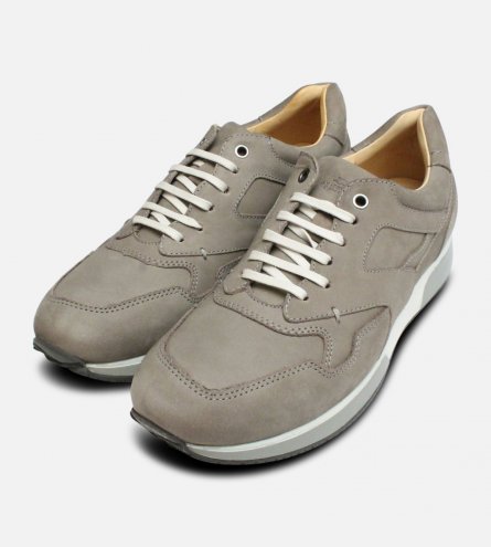 Beige Nubuck Leather Anatomic Vai Comfort Lace Sneaker