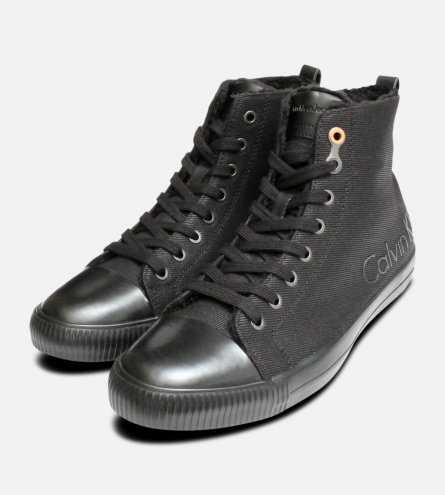 Calvin Klein Warm Lined High Tops in Black