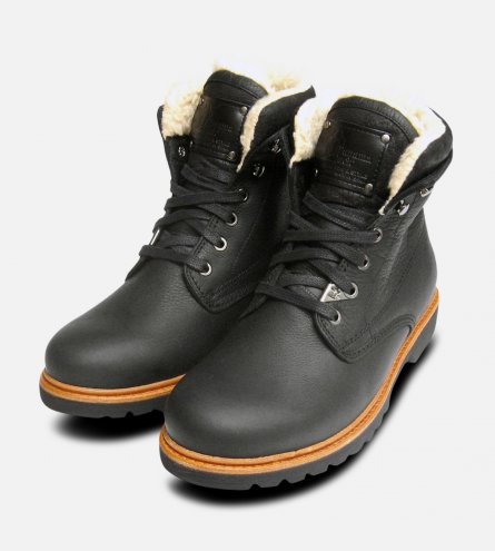 Black General Havana Joe Aviator Cotton Lined Mens Boots