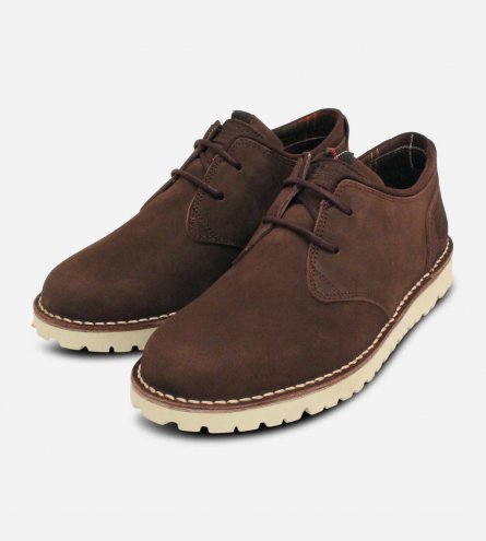 Barbour Casual Chocolate Brown Mens Nubuck Shoes