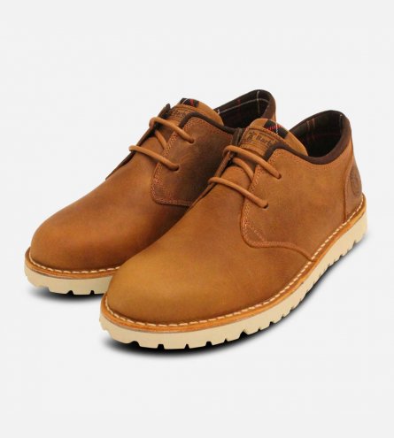 Barbour Casual Cognac Tan Designer Nubuck Shoes