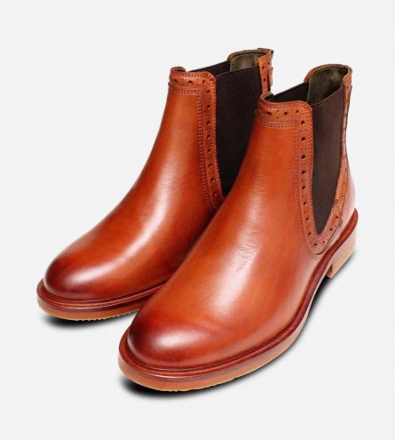 Barbour Classic Chelsea Boots in Antique Tan Leather