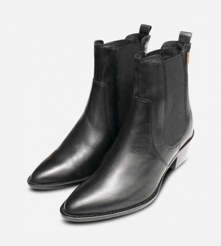 Barbour International Heeled Supple Black Chelsea Boots