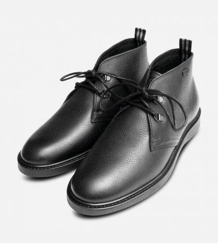 Barbour International Black Rubber Soled Chukka Boots