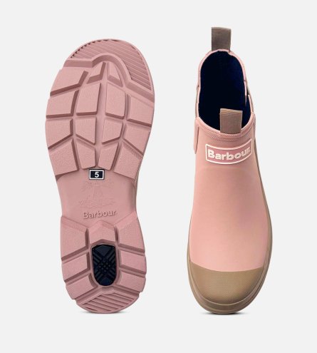 Barbour Pink & Beige Nimbus Chelsea Boot Waterproof Wellies