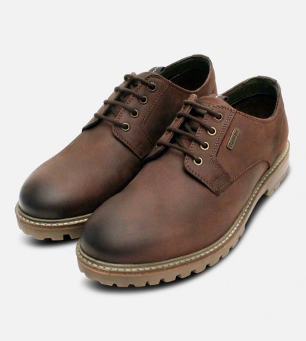 Barbour Premium Waxy Brown Leather Mens Shoes