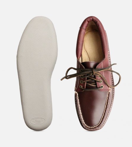 Chestnut Leather Boat Shoes for Men by Bass Wilton