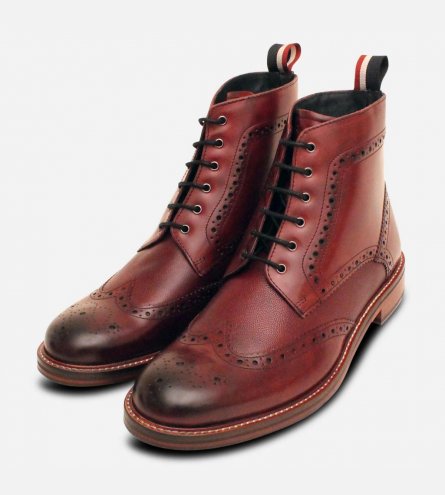 Oxblood Wingtip Sherman Premium Wingtip Brogue Boot