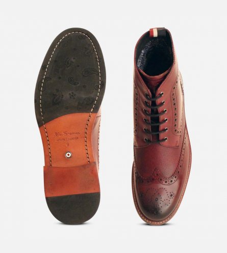 Oxblood Wingtip Sherman Premium Wingtip Brogue Boot